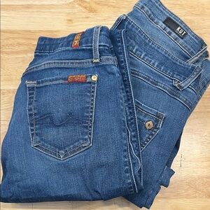 3 used very worn denim jeans Kut from the Kloth, 7 For All Mankind Democracy
